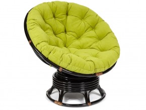 Кресло-качалка Papasan w 23/01 B с подушкой Antique brown, флок Олива в Богдановиче - bogdanovich.магазин96.com | фото