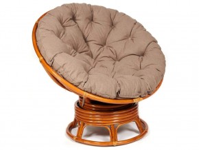 Кресло-качалка Papasan w 23/01 B с подушкой Cognac, экошерсть Коричневый в Богдановиче - bogdanovich.магазин96.com | фото