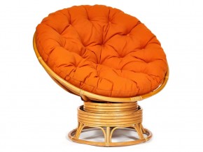 Кресло-качалка Papasan w 23/01 B с подушкой Honey, ткань Оранжевый в Богдановиче - bogdanovich.магазин96.com | фото