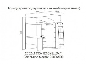 Кровать двухъярусная комбинированная в Богдановиче - bogdanovich.магазин96.com | фото