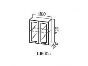 Ш600с/720 Шкаф навесной 600/720 (со стеклом) в Богдановиче - bogdanovich.магазин96.com | фото