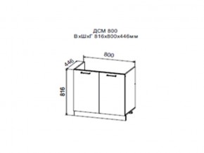 Шкаф нижний ДСМ800 под мойку в Богдановиче - bogdanovich.магазин96.com | фото